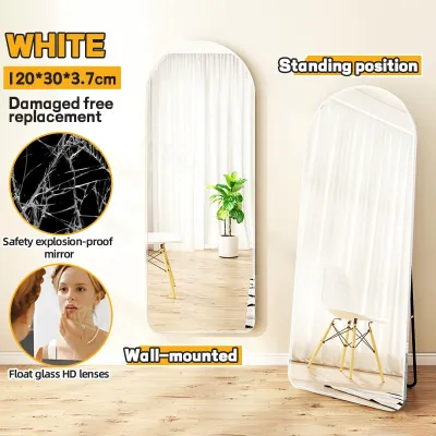 [Upgrade] Standing Mirror Cermin Standing Cermin Berdiri Full body Kaca Cermin Gantung Cermin Aestheitc Cermin Dinding Full Body