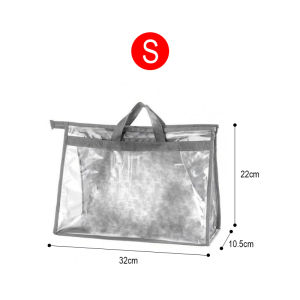 Handbag Organizer Wardrobe Dust-Proof Pouch Transparent PVC Hanging Storage Bags with Zipper For Leather Bag Handbag Dust Cover