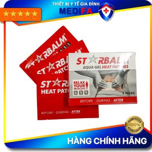 Miếng Dán Nhiệt Starbalm Aqua Gel Heat Patches Giảm Đau Cơ Bắp Sử Dụng Linh Hoạt Hộp 4 Miếng