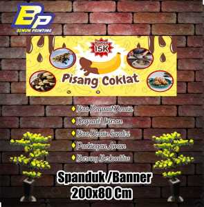 Spanduk Banner Pisang Coklat 200X80 Cm Bisa Request Desain