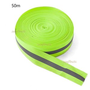 50m*5cm Pita Reflektor Baju Grade A Reflektor Kain Reflektor Baju Safety Kain Reflective