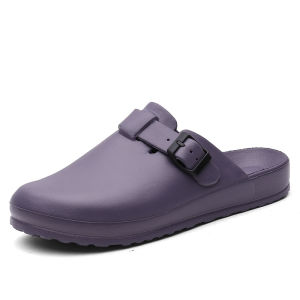 Laboratory Clogs For Women Fashionable Adjustable Buckle Slippers For Outdoor Wear Indoor Home Soft-Soled Sandals For Men
