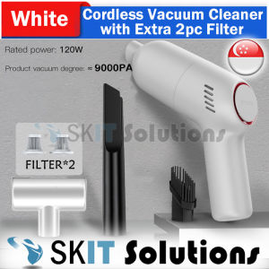 【SKIT SG】Cordless Mini Vacuum Cleaner 9000PA 120W Rechargeable Wireless Handheld Household Portable Vacuum Cleaning For Car Home Sofa Shelves Carpet Lightweight Strong Suction Long Battery Easy Corner Cleaning Noise Reduction Washable Reusable Filter
