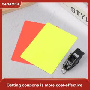 【CANAMEK 】 1Pc Whistle + Yellow And Red Cards For Basketball Soccer Volleyball Futsal And Handball Referees Futsal