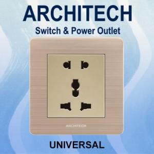 ARCHITECH PLATINUM B9-C06 ROSE GOLD Stop Kontak - Colokan Universal