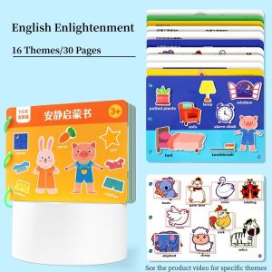 SG EmmAmy® Kids Words Busy Book Early Education 1-6 Years Children Toddlers Quiet Book 宝宝识字认物书