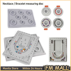DIY Bracelet Necklace Measure Tool Beads Gray Disc Plate Design Craft Measuring Tool Accessories Design Boards For Creating Bracelets Necklaces And Other Jewelry