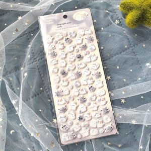 Vasibaen nhãn dán dạng xốp 3D gia đình Ma Dễ Thương cho trẻ em thủ công và đồ trang trí điện thoại