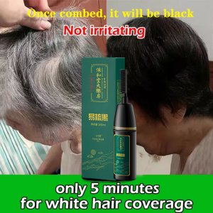 【Hot selling in China】Black Hair Dye Shampoo Comb 200ml Turn Your White Hair Into Black In 15 Minutes Hair Dye For Instant Black HairHarmless ​to the scalp gentle and non-irritating Black Hair Dye Black Shampoo Hair Blackening