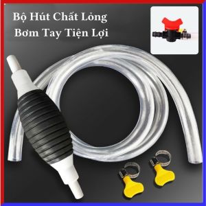 Dụng Cụ Bơm Hút Xăng Dầu Rượu Nước Các Loại Chất Lỏng Đa Năng Ống Hút Xăng Dầu Chất Lỏng Bóp Tay Hút Nước Bể Cá Tiện Dụng Kèm 2 Khóa Dây Dài 1M.