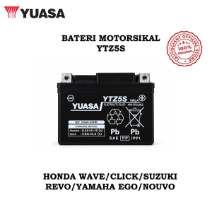 BATERI YUASA YTZ5S HONDA WAVE/CLICK/SUZUKI REVO/YAMAHA EGO/NOUVO