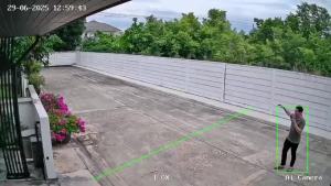 กล้องวงจรปิดไวไฟ 5MP ติดภายนอก แอพ HiEasy หันได้ โต้ตอบได้ กลางคืนภาพสี กันฝน กันแดด Emii MF106