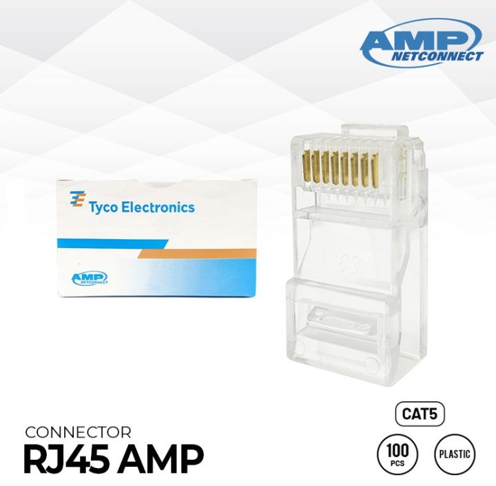 Connector RJ45 AMP Box Tyco Electronics isi 100pcs harga 100 biji ...