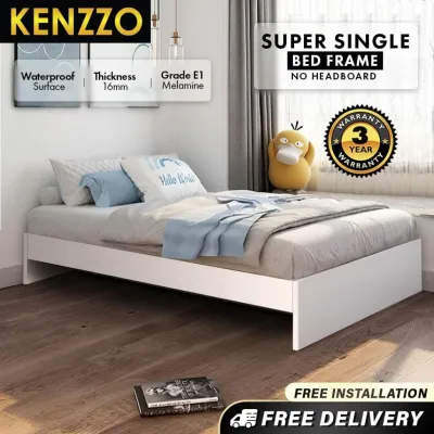 [FREE INSTALLATION] KENZZO: E1 Grade Wooden super single pull out bed frame /Mattress/bed frame/chest of drawers