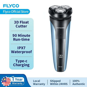 [No. 1 Bestseller] Flying Electric Shaver BlackStone 3D Beard Trimmer Shaver Men Shaver Machine Anti-pinch Type-C Rechargeable Razor 飞科剃须刀电动