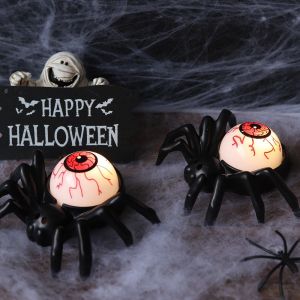 CURRANT Burst Eyes Halloween Spider Light Creative Small LED Night Light Luminous Interesting Halloween Lamp Party Decor