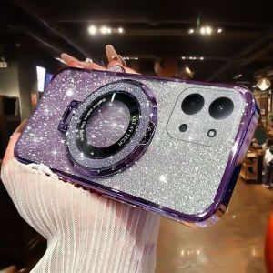 Softcase REDMI 15C Premium Glitter Case free Ring Magsafe Holder