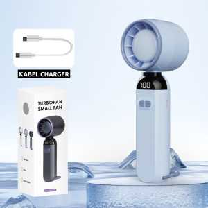 F85 - Kipas Angin Mini Portable Handheld Fan Mini Kipas strong Wind 100 Gear Wind Speed Kipas Angin Digital Display Adjustable Turbo Kipas Tangan