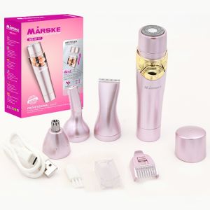 Alat Cukur Elektrik / Shaver Wanita Instrumen Penghilang Bulu Elektrik Multifungsi Pisau Cukur Perangkat Alat Cukur Elektrik Wanita Untuk Area Kemaluan Ketiak Tangan Kaki Wajah Alis Dan Hidung