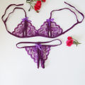 Lingerie Seksi Bra Set Sexy Lingerie Lace Transparent Open Bra G-String Bikini A1290. 