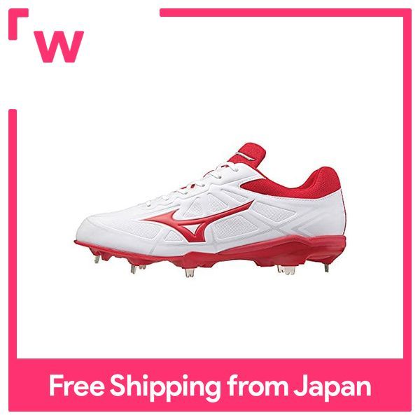 Red and white mizuno deals softball cleats