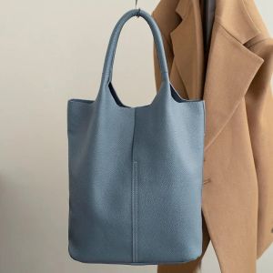 Royal Bagger Tote Bags for Women Genuine Cow Leather Fashion Simple Ladies Composite Bag Large Capacity Commuter Handbag 9955