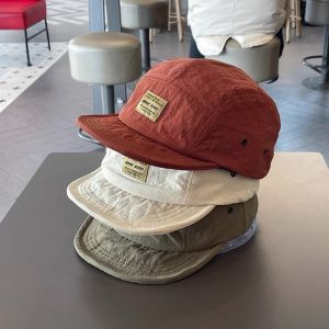 CANICECA Soft Top Quick Dry Cap Letter Embroidery Breathable Short Brim Baseball Caps Adjustable Peaked Caps Outdoor