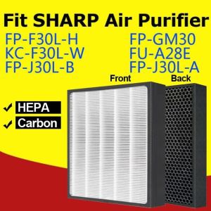 Replacement for SHARP FPF30LH FPJ30LB FPJ30LA FPJ30LP FZ-F30HFE FP-F30 FP-GM30 KC-F30 FP-J30-A/B FP-30L-H FPJ30LA FPJM30LB air purifier filter FZF30HFE HEPA AND Carbon 2 IN 1 filter