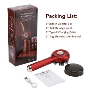 Electric Head Kneading Scalp Massager Hair Oil Applicator Oil Dispenser with Red Light Therapy HairScalp Massage Comb for HairCordless & PortableHair Oil Applicator for Home Use