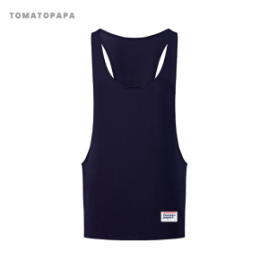 TOMATOPAPA เสื้อยืดทรงหลวมสไตล์อเมริกันสำหรับชาย ออกแบบมาให้โชว์กล้ามเนื้อและระบายอากาศได้ดี