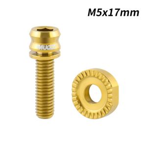 SWEET LORD Titanium Alloy Bicycle Front Wheel Fixing Screw Arc-shaped Half Moon Washer Bicycle Fixing Screw Gasket Bicycle Screw Ultra-light Bike Frame Fixing Screws Cycling Frame Parts