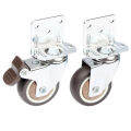 Pc Heavy Duty Casters Super Mute L Type Side Mounted Wheels Furniture