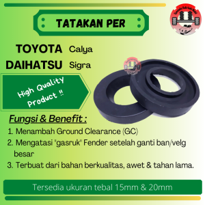 Lift Kit Support Shock Spacer Coil Spring Karet Tatakan Per Keong Belakang Toyota Calya Daihatsu Sigra