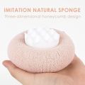 Super Soft Sunflower Suction Cup Bath Ball, 2-in-1 Sunflower Bath Ball, Exfoliating Bath Sponge Cleaning Brush with Suction Cup (A-Beige). 