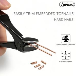 Ingrown Nail Clippers Slanted Curved Blade Toenail Clippers Wide Jaw Anti-Splash Nail Clipper for Thick Ingrown Nails Stainless Steel