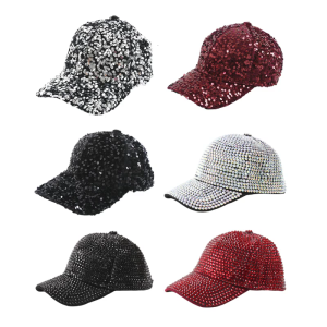 Eye-Catching Sequins Baseball Hat for Girls Women Adjustable Casual Hat for Outdoor Sequined Stylish Headwear