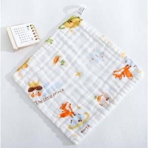 100% Cotton Baby Face Bath Towel 25x50cm - 6 Layers Newborn Handkerchief Ultra Absorbent