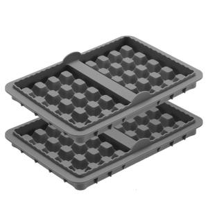 2PCS Waffle Baking Pan Square Shape Baking Tray Silicone Texture Nonstick Silicone Mold Perfect for Air Fryers Oven Safe