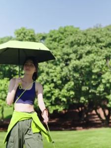 Beneunder BM525 5-Fold Black Gel Umbrella UPF50+ & Capsule Design Lightweight for Commute/Travel