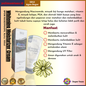WHITENING MOISTURIZER CREAM SR12 BPOM LOTION AMPUH MENCERAHKAN MELEMBABKAN KULIT WAJAH DAN BADAN