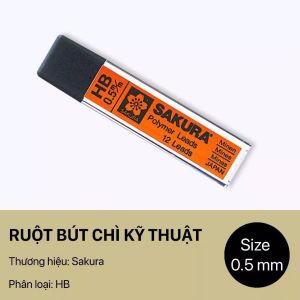 Ruột Chì Kim Sakura HB/2B Ngòi 0.5mm/0.7mm - Chính Hãng Nhật Bản