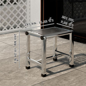 เก้าอี้สแตนเลสเกรดดี กันสนิม รับน้ำหนัก 200 กก. พื้นยางกันลื่น แข็งแรงทนทาน ใช้ได้ทั้งในบ้านและร้านอาหาร