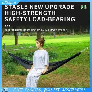 [COD] Hiking Outdoor Duyan Ice Silk Hammock 180KG Camping Foldable Hammock Travel Hammock With Storage Bag