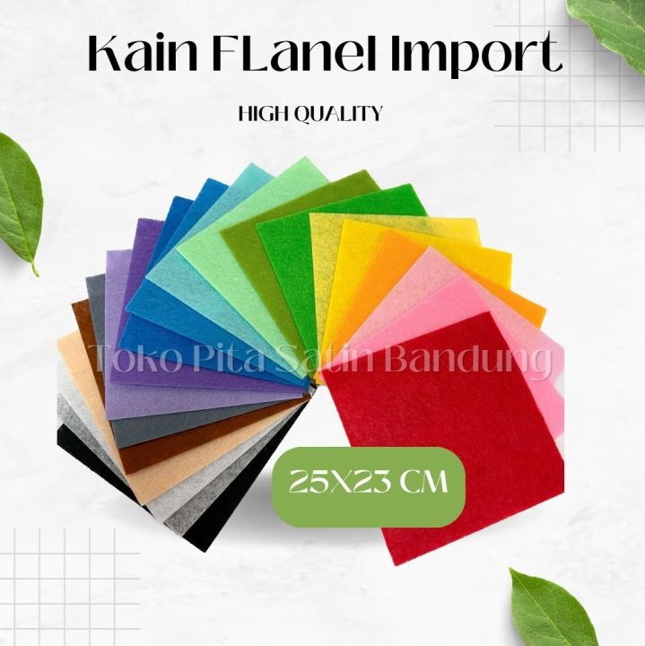 Kain Flanel Potongan 25x23cm 1 Lembar Bahan Planel Panel Bisa Untuk