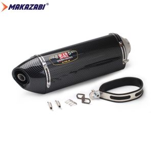 51mm Motorcycle Exhaust Muffler Pipe Escape moto Exhaust Tail PIPE Carbon Fiber with DB killer Yoshimura R77 Universal For Honda cbr1000 cb650f PCX160 Nmax 155 Aerox 155 R1 R6 Tmax560 MT07  GSXR750 k7 k8 GSXR 600 ninja400 R3 MT-03 etc