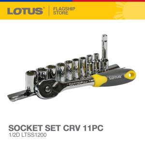 Lotus Socket Set CRV 11PC 1/2D LTSS1200 - Mechanic Tools