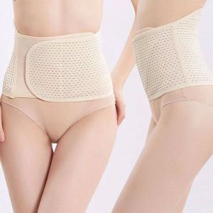 Velcro mens and womens weight loss exercise abdominal belt waist seal breathable slimming beauty tummy reduction postpartum maternal body sculpting