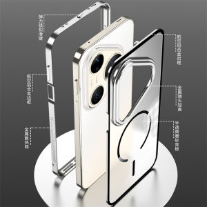 Case For Huawei Pura 90 S Pro Case For Aluminium Alloy Metal Frame Matte Transparent Acrylic Cover