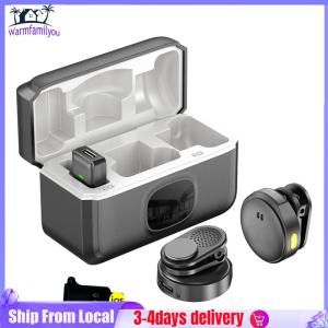 Mini Wireless Microphone with LED Power Display for Smartphones Magnetic Lapel Microphone for Live Streaming and Recording