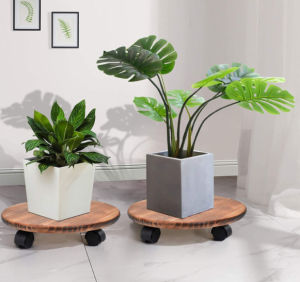 [Freeship MAX] Giá kệ để chậu cây có 4 bánh xe kệ giá đỡ chậu hoa cây cảnh  đế để chậu cây có bánh xe di chuyển màu vàng R30 cm tải 80kg